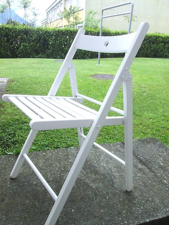 4 sedie pieghevoli in legno
